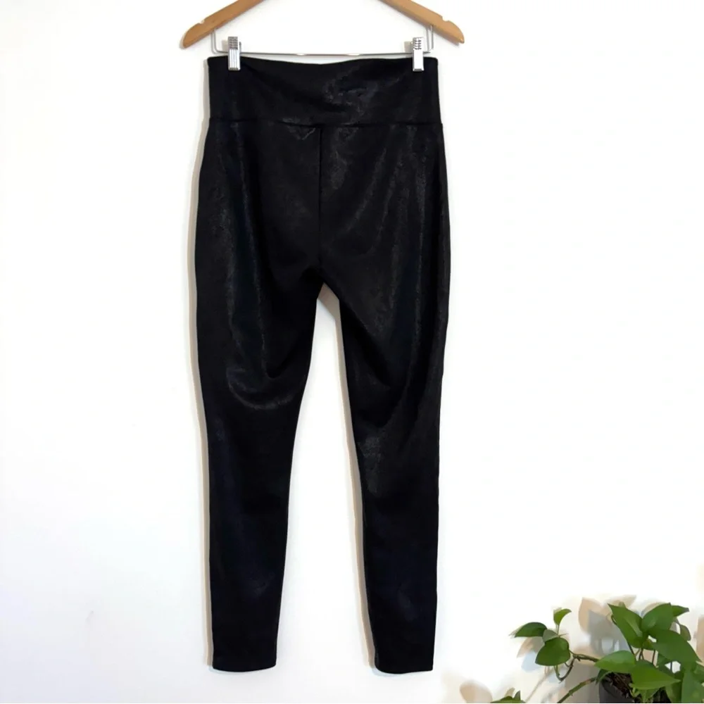 Assets Red Hot Label by SPANX High-Waisted Black Faux Leather Leggings Large - Picture 7 of 12